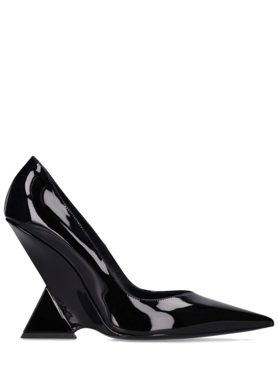 The Attico: 105mm Cheope patent leather pumps - Siyah - women_0 | Luisa Via Roma