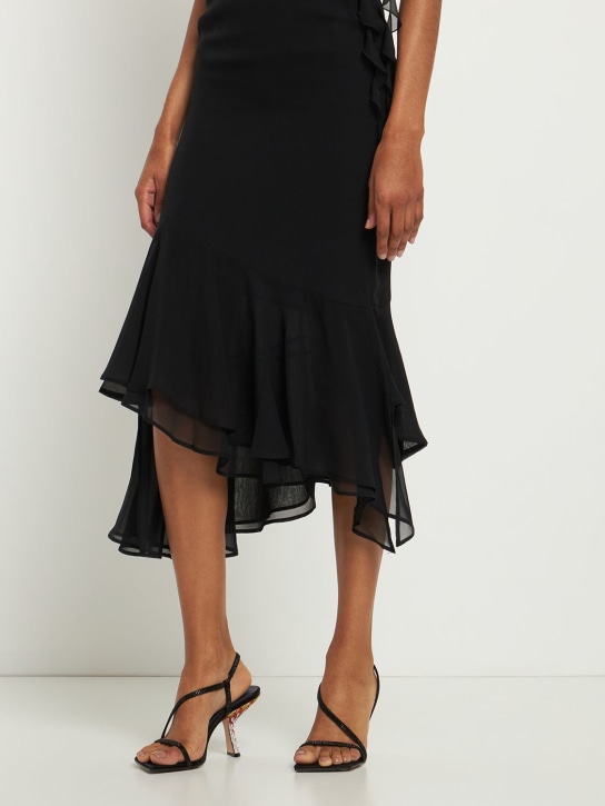 Iindaco: 95mm hohe Satin-Sandaletten „Calipso“ - Schwarz - women_1 | Luisa Via Roma