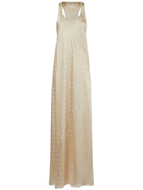 Balenciaga: Viskose-Kleid mit Racerback-Ausschnitt - Elfenbein - women_0 | Luisa Via Roma