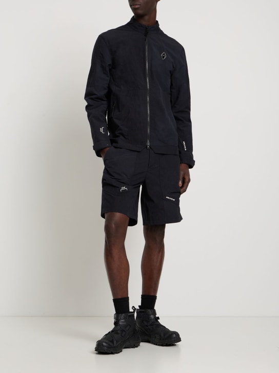 A-COLD-WALL*: Shorts deportivos de nylon teñido - Negro - men_1 | Luisa Via Roma