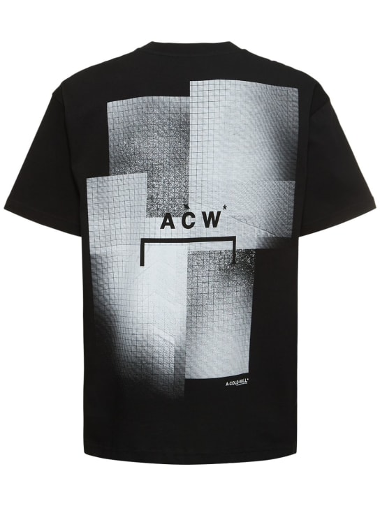 A-COLD-WALL*: Brutalist print cotton jersey t-shirt - Siyah - men_0 | Luisa Via Roma