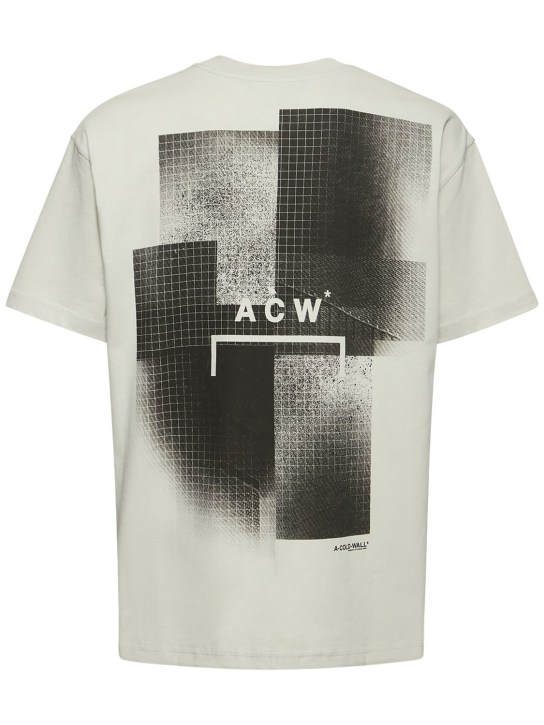 A-COLD-WALL*: T-shirt en jersey de coton imprimé Brutalist - Blanc Laiteux - men_0 | Luisa Via Roma