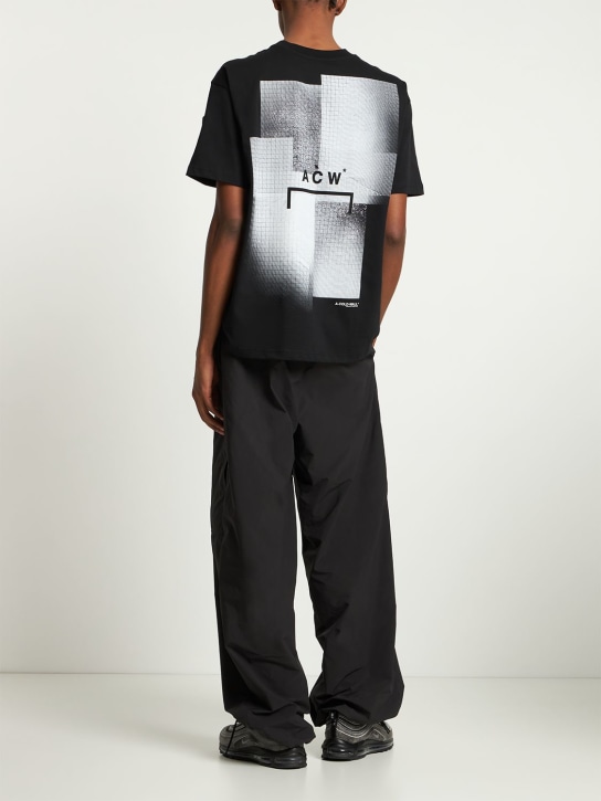A-COLD-WALL*: T-shirt en jersey de coton imprimé Brutalist - Noir - men_1 | Luisa Via Roma