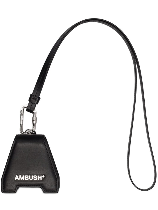 Ambush: Airpods-Tasche aus Leder „A“ - Schwarz - men_0 | Luisa Via Roma