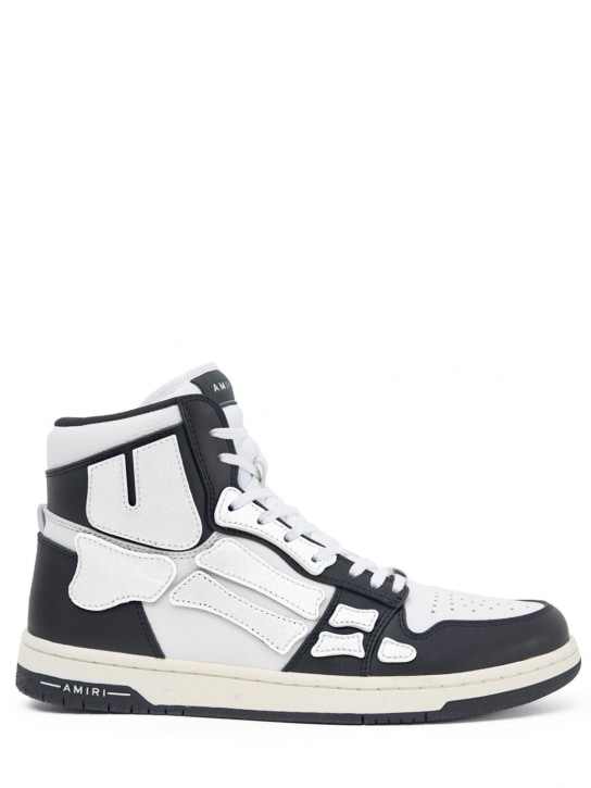 Amiri: Skel high top sneakers - Siyah/Beyaz - men_0 | Luisa Via Roma
