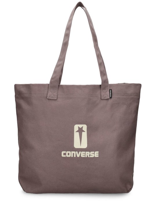 DRKSHDW x Converse: Converse logo cotton tote bag - Dust - men_0 | Luisa Via Roma