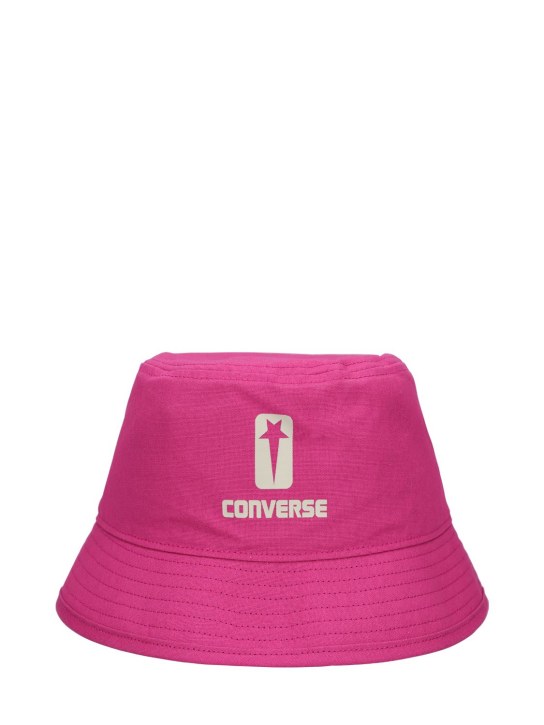 DRKSHDW x Converse: FISCHERHUT AUS BAUMWOLLE MIT DRUCK „CONVERSE“ - Hot Pink - men_0 | Luisa Via Roma