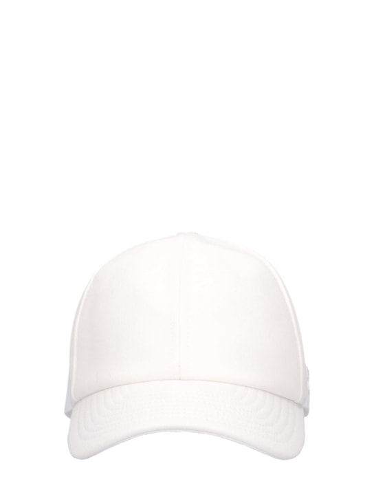 Courrèges: Signature cotton cap - White - men_0 | Luisa Via Roma