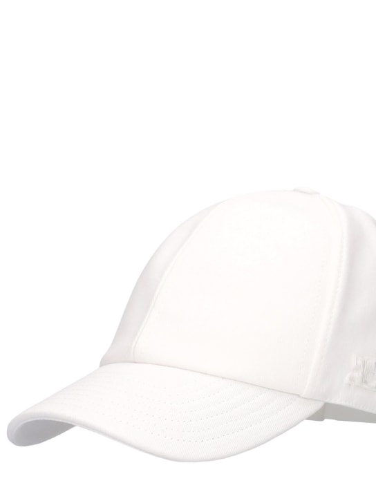 Courrèges: Signature cotton cap - White - men_1 | Luisa Via Roma