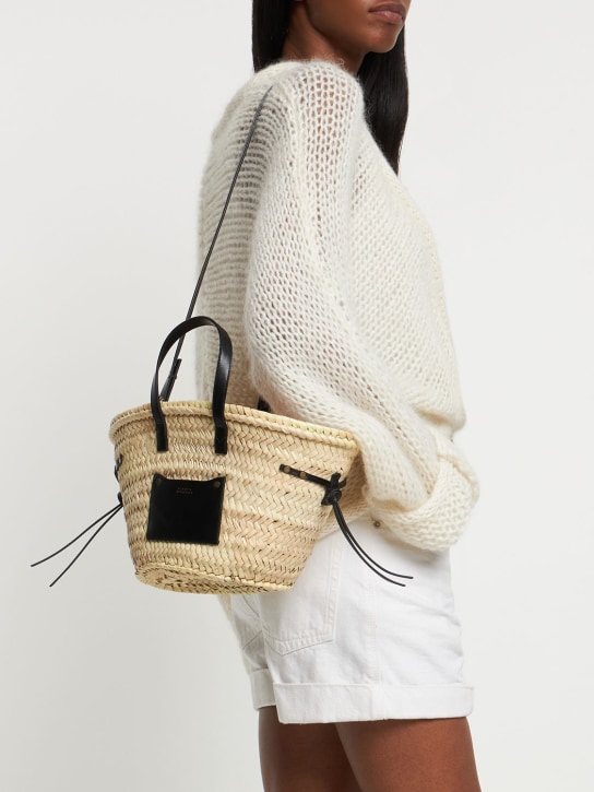 Isabel Marant: Cadix mini straw tote bag - women_1 | Luisa Via Roma