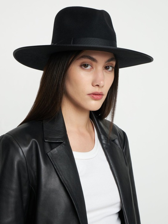 LACK OF COLOR: Noir rancher wool hat - Black - women_1 | Luisa Via Roma