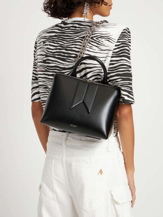 The Attico: Monday leather top handle bag - women_1 | Luisa Via Roma