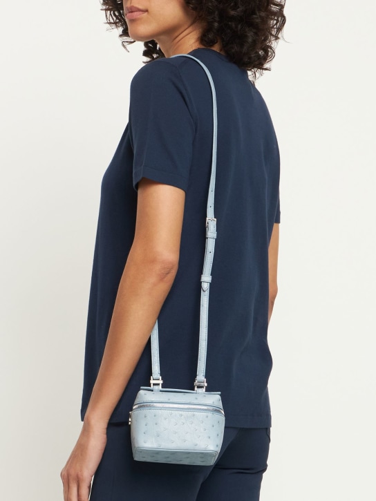 Loro Piana: Small extra pocket 11.5 top handle bag - Blue - women_1 | Luisa Via Roma