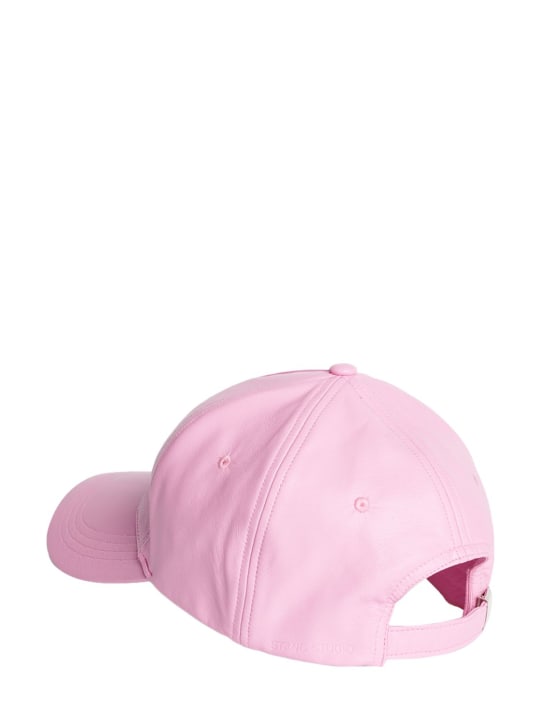 Stand Studio: BASEBALLKAPPE AUS KUNSTLEDER „CONNIE“ - Bubblegum Pink - women_1 | Luisa Via Roma
