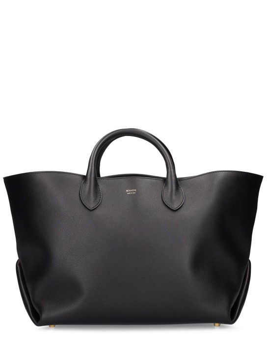 Khaite: Medium Amelia Envelope leather tote bag - Black - women_0 | Luisa Via Roma