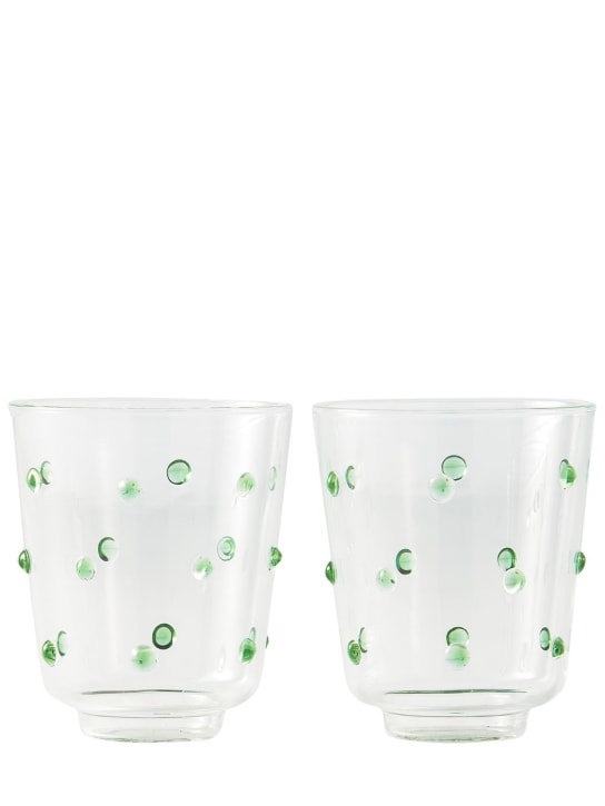 Polspotten: Set of 2 Nob glass tumblers - ecraft_0 | Luisa Via Roma