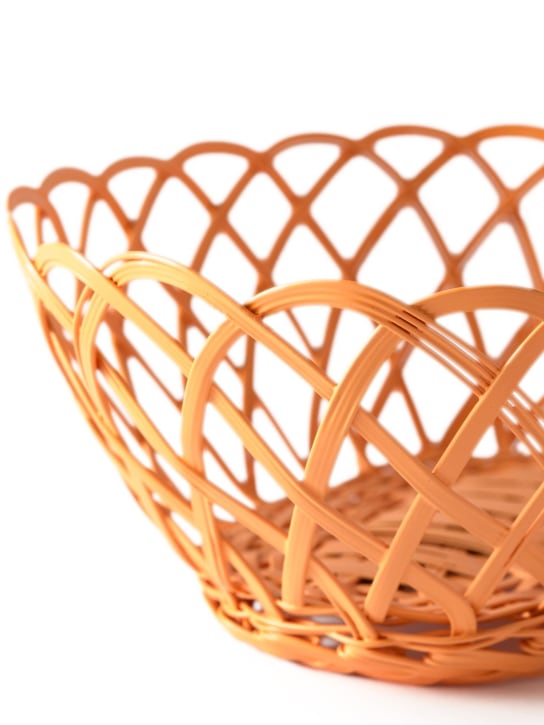 Polspotten: Bakkie painted iron oval basket - Orange - ecraft_1 | Luisa Via Roma