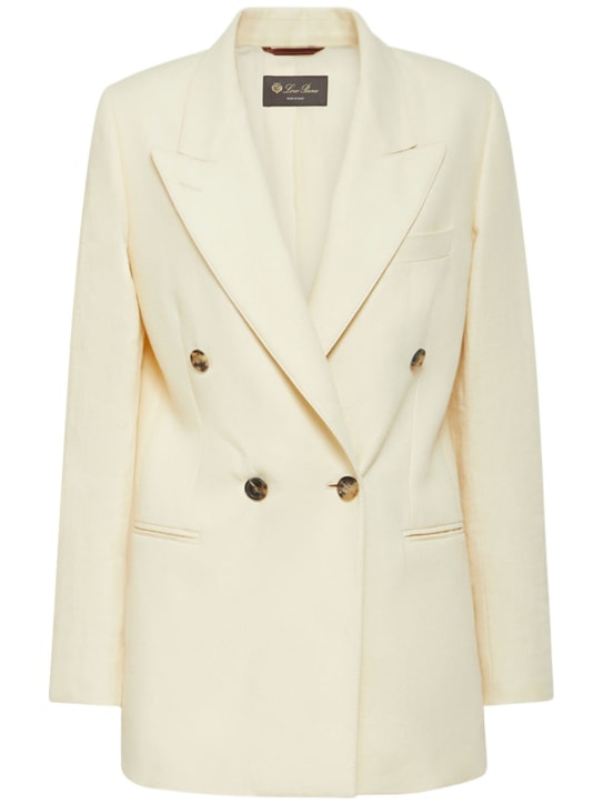 Aurora linen & wool structured blazer - Loro Piana - Women | Luisaviaroma