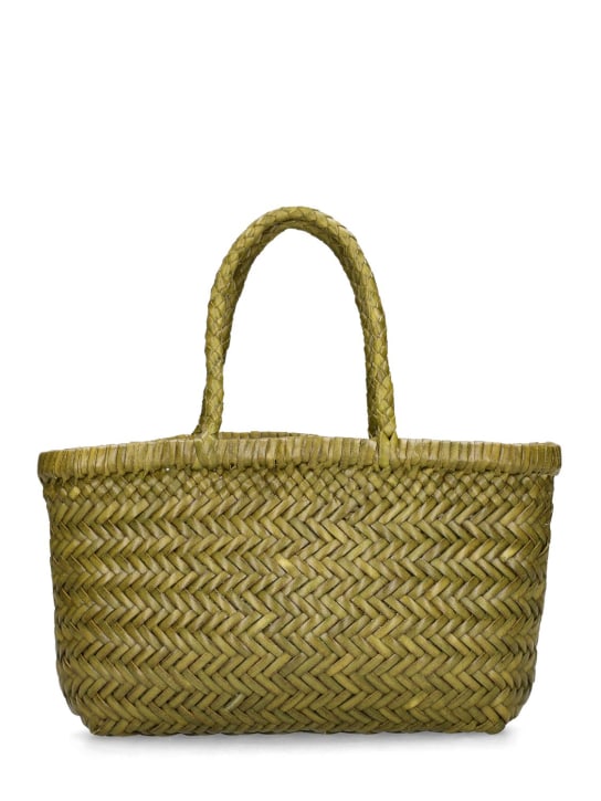 Dragon Diffusion: Mini Flat Gora leather basket bag - women_0 | Luisa Via Roma