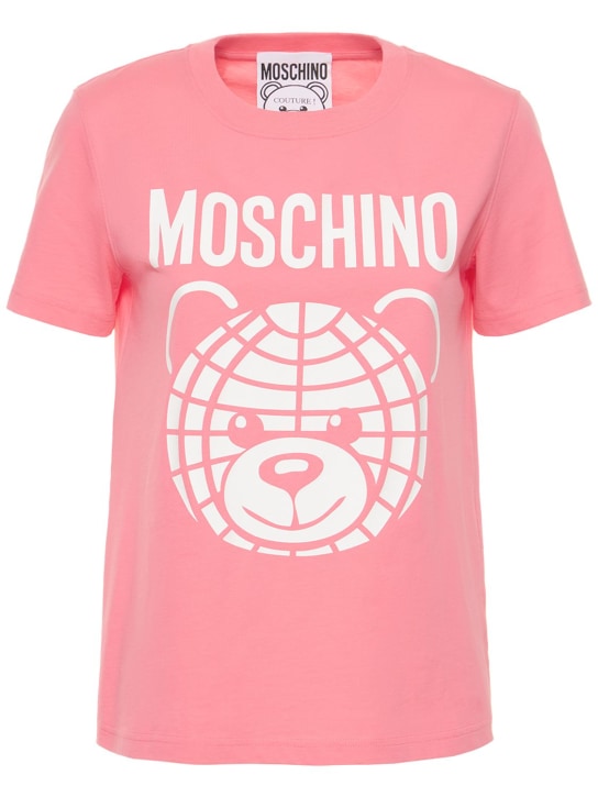 Moschino: Teddy コットンジャージーTシャツ - women_0 | Luisa Via Roma