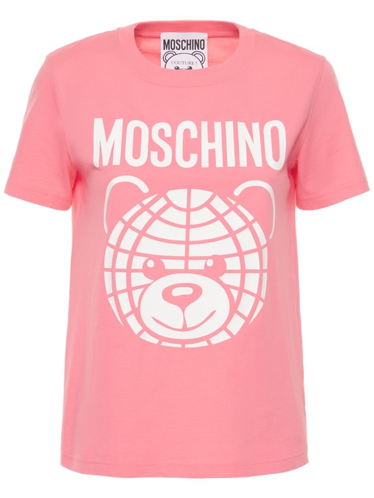 Moschino teddy logo print t sales shirt