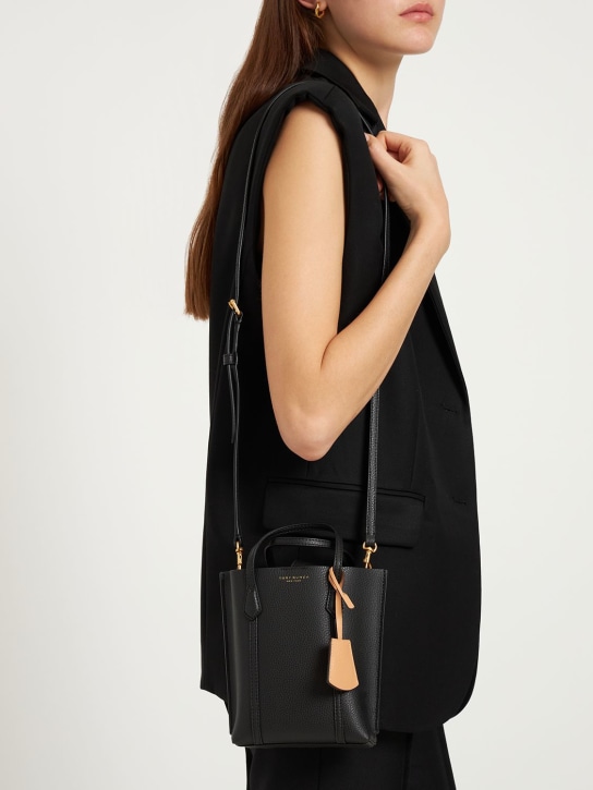 Tory Burch: Mini Perry N/S top handle bag - Siyah - women_1 | Luisa Via Roma