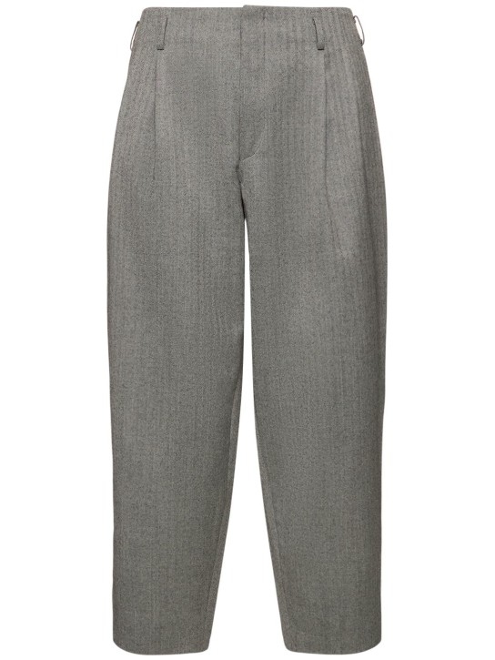 wool trousers with pleats and loops - Man