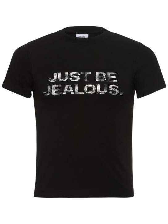 Just Be Jealous crystal cotton baby tee - Thumbnail 1