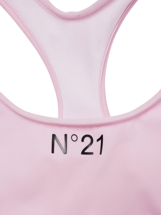 N°21: 로고 프린트 라이크라 비키니 수영복 - 핑크 - kids-girls_1 | Luisa Via Roma