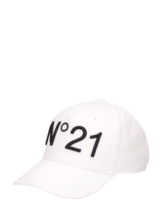 N°21: Logo刺绣棉质棒球帽 - 白色 - kids-girls_1 | Luisa Via Roma