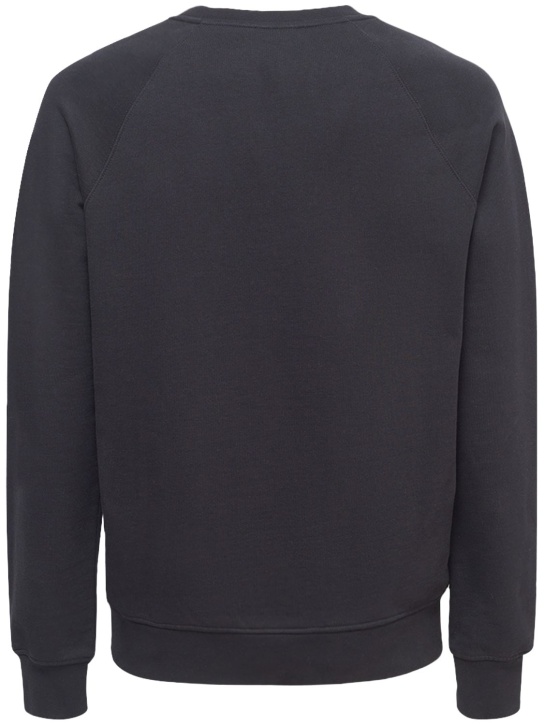 Balmain: Logo detail flocked sweatshirt - men_4 | Luisa Via Roma