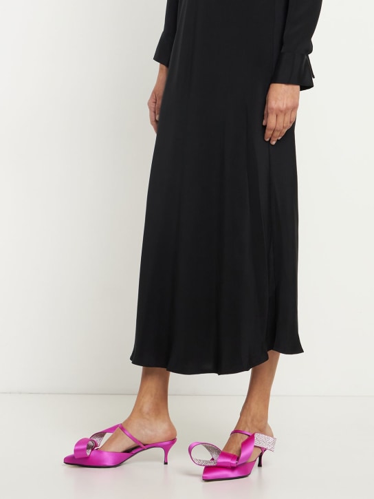 Area X Sergio Rossi: 50毫米Area X SR绸缎高跟鞋 - 桃红色 - women_1 | Luisa Via Roma