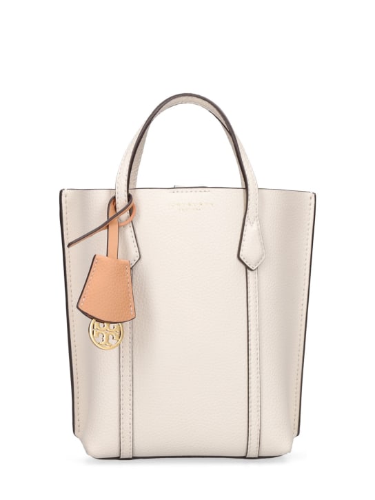 Tory Burch: Mini Perry leather top handle bag - New Ivory - women_0 | Luisa Via Roma