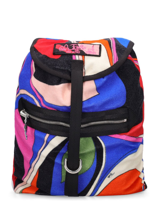 Pucci: Cotton terry cloth backpack - women_0 | Luisa Via Roma