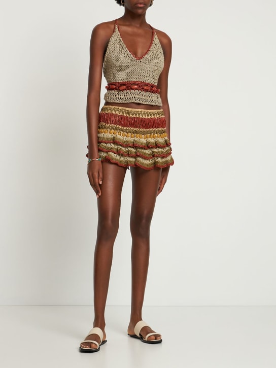 Crochet mini skirt Alberta Ferretti Women Luisaviaroma