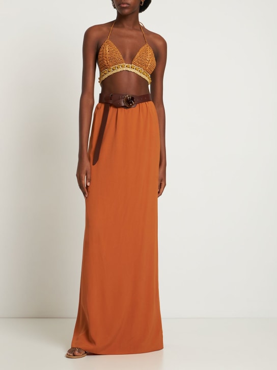 Alberta Ferretti: Crochet bra top - Multicolor - women_1 | Luisa Via Roma