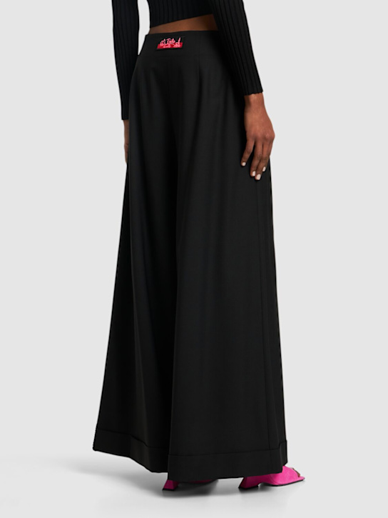 Pucci: Logo斜纹阔腿裤 - 黑色 - women_2 | Luisa Via Roma