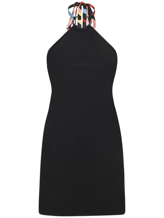 Pucci: Crepe mini halter dress - Siyah - women_0 | Luisa Via Roma