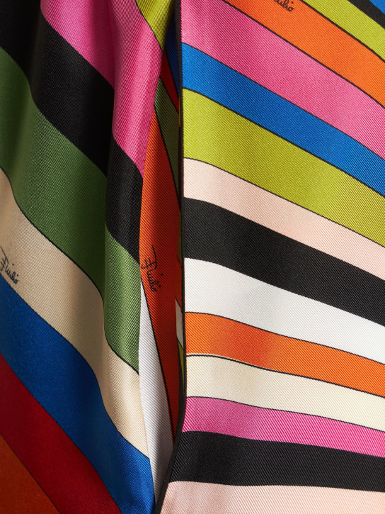 Pucci: Pantalones anchos de seda con estampado - Multicolor - women_1 | Luisa Via Roma