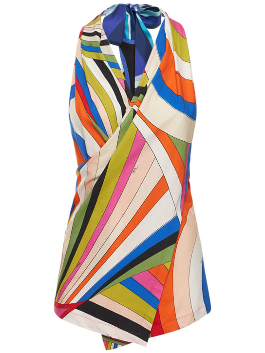 Pucci: Jersey Iride print halter top - women_0 | Luisa Via Roma