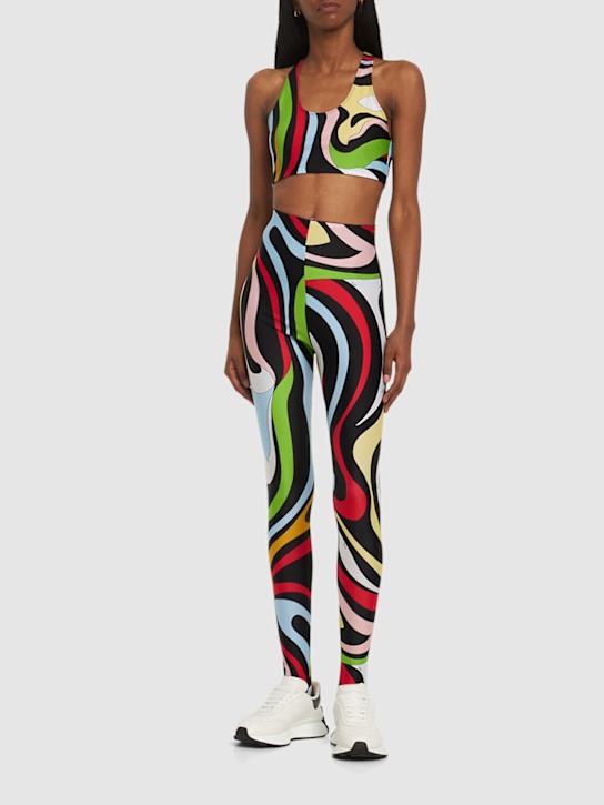 Pucci: Marmo印花平纹针织短款上衣 - 多色 - women_1 | Luisa Via Roma