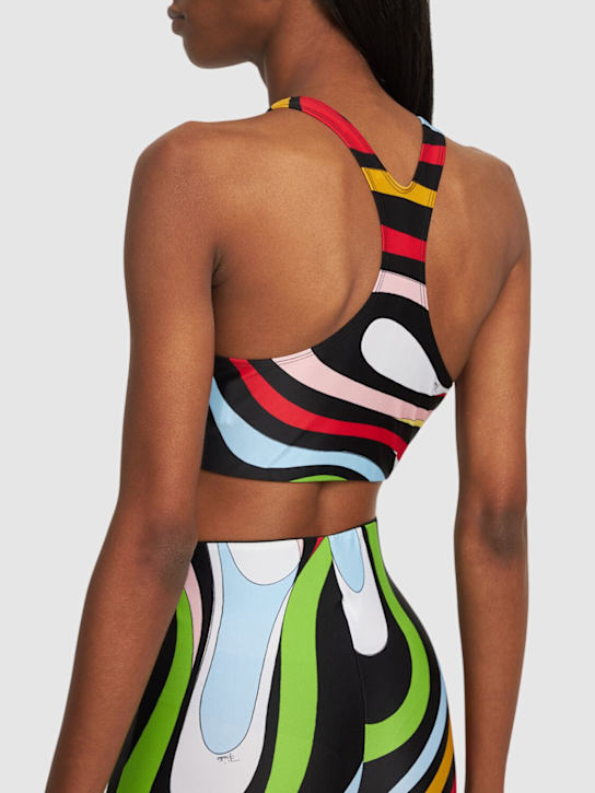 Pucci: Marmo印花平纹针织短款上衣 - 多色 - women_2 | Luisa Via Roma