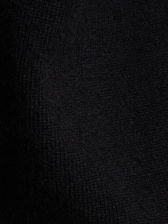 Lemaire: Wool knit crewneck sweater - Black - men_1 | Luisa Via Roma