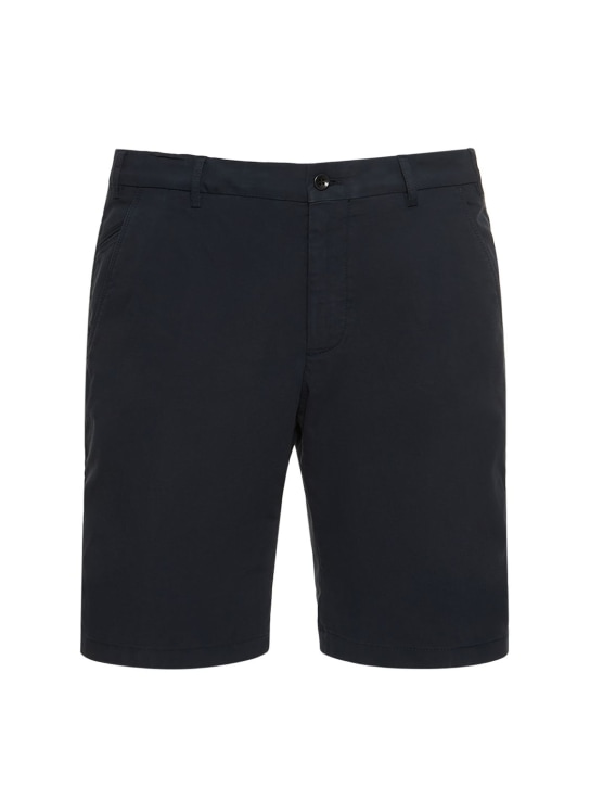 Loro Piana: Sport cotton Bermuda deck shorts - Mavi - men_0 | Luisa Via Roma