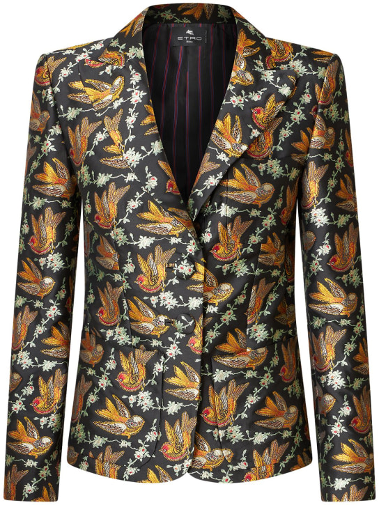 Etro: Embellished blazer - Multicolor - women_0 | Luisa Via Roma