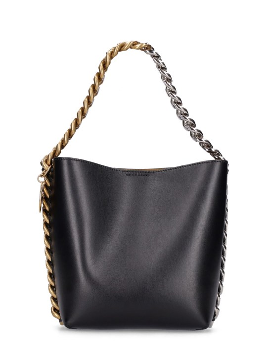Stella McCartney: Alter Mat faux leather bucket bag - Siyah - women_0 | Luisa Via Roma