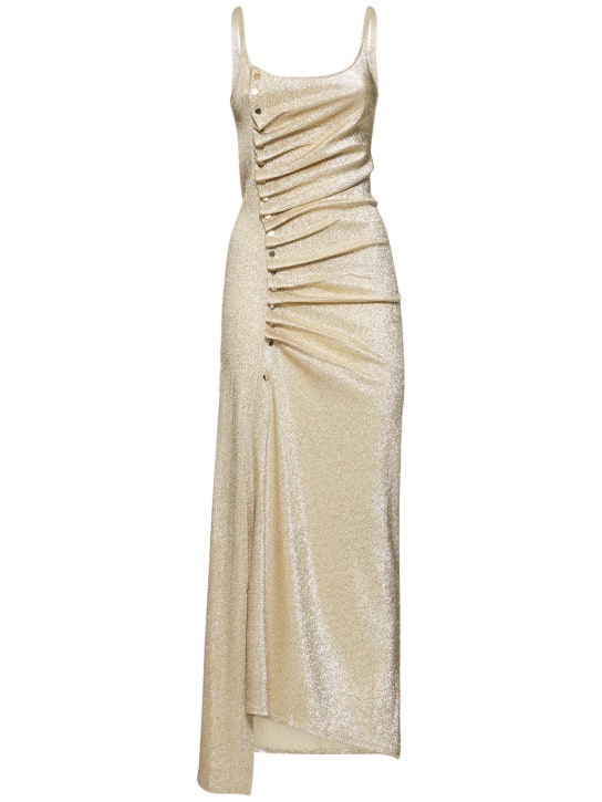 Rabanne: Kleid aus Viskosejersey und Lurex - Gold Silber - women_0 | Luisa Via Roma