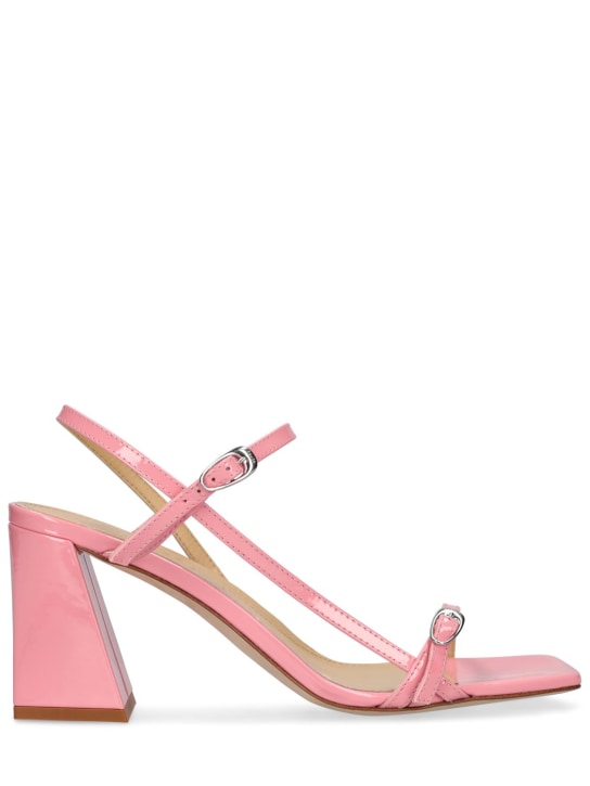 Aeyde: 75mm Hilda patent leather sandals - Pink - women_0 | Luisa Via Roma