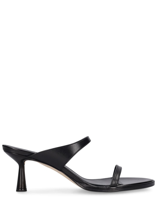 Aeyde: 65mm Maru leather sandals - Black - women_0 | Luisa Via Roma