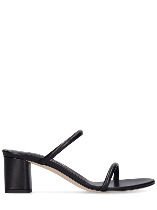 Aeyde: 55mm Anni leather sandals - Black - women_0 | Luisa Via Roma